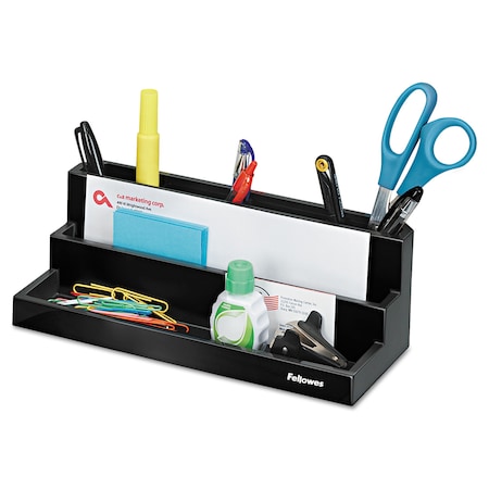 Fellowes Desk Organizer, 11-1/8x5x3-7/8", Blk Pearl FEL8038901